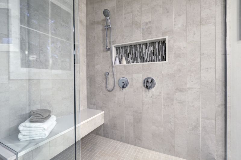 Shower with Recessed Shelf